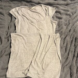 Gray Short Sleeve Dress